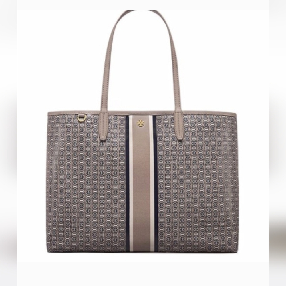 Tory Burch Link Gemini Tote Grey
